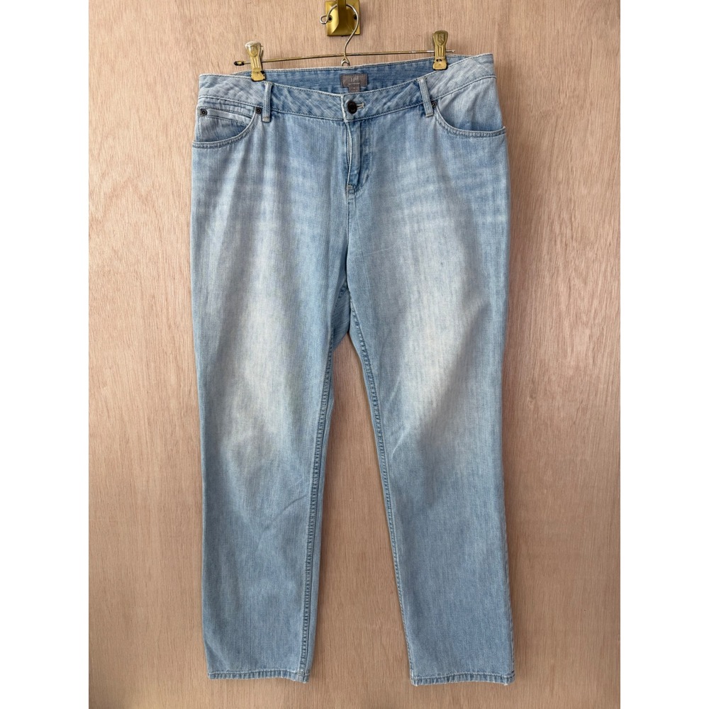 J. Jill Boyfriend Light Wash Jeans Size 8 100% Cotton Denim RN 97641
